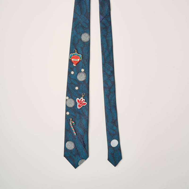 外に飛び出せ、オーナメント｜オーナメントタイDK.GREEN×SILVER