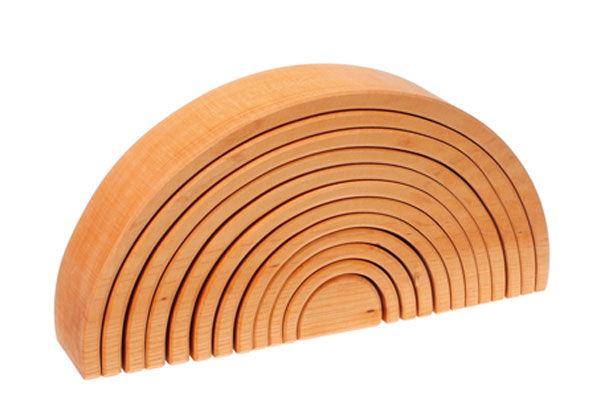 木のおもちゃ 積み木】グリム社（GRIMM'S）虹色トンネル（大）