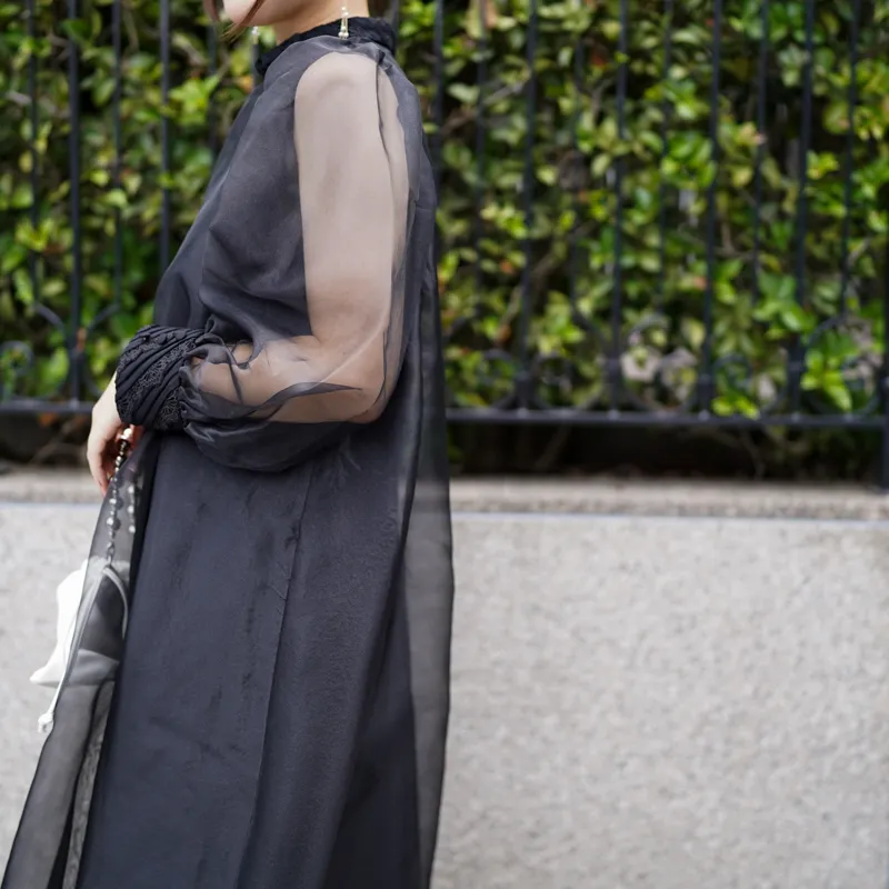 Acka.（エーシーケーエー）sheer over one-piece（ブラック/2