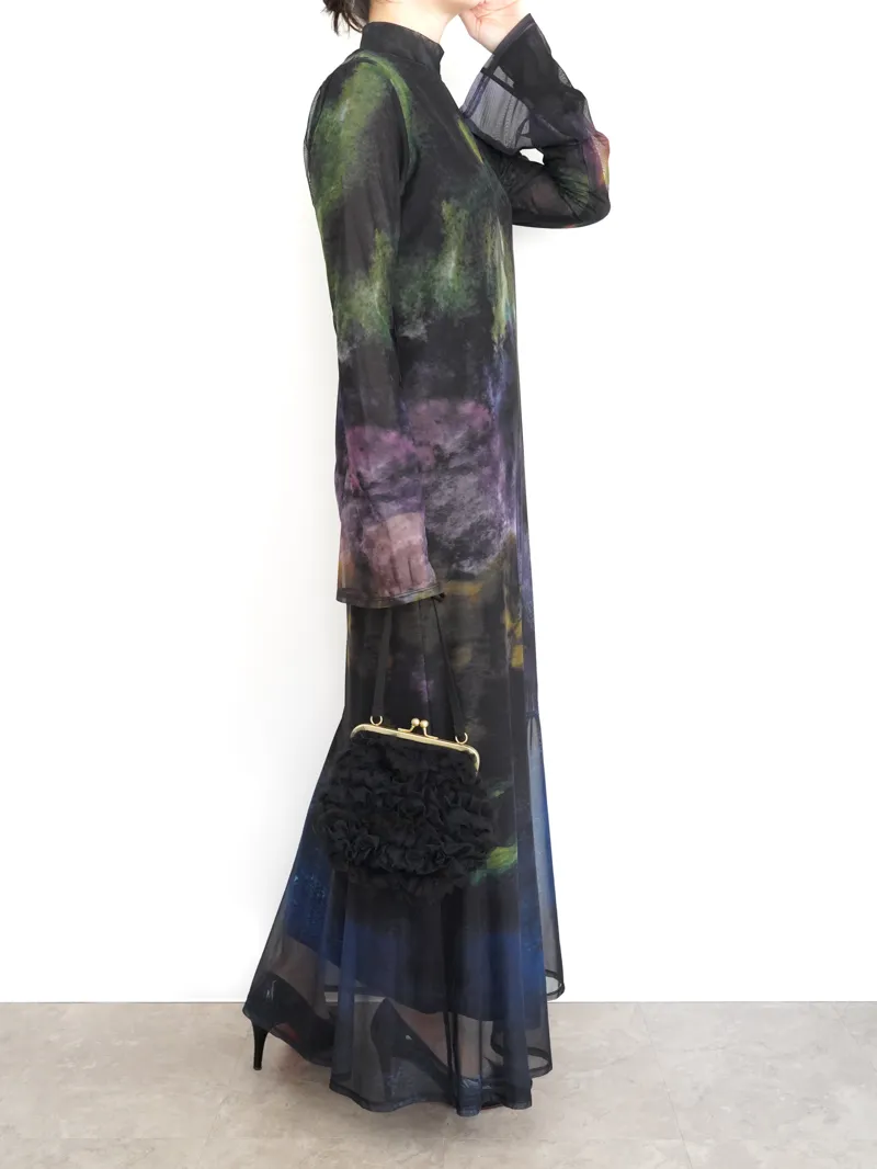 Ameri VINTAGE（アメリ ヴィンテージ）NUANCE ART LAYER SHEER DRESS