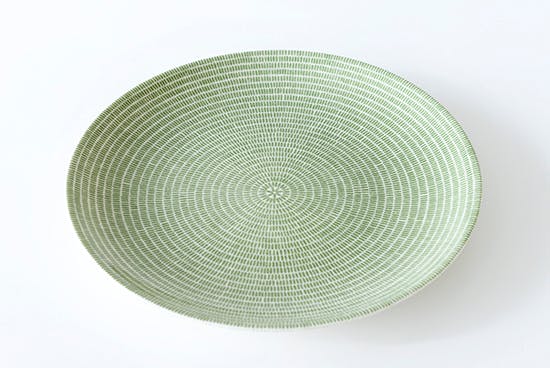 取扱い終了】ARABIA/アラビア/24H/AVEC/グリーン/プレート（26cm