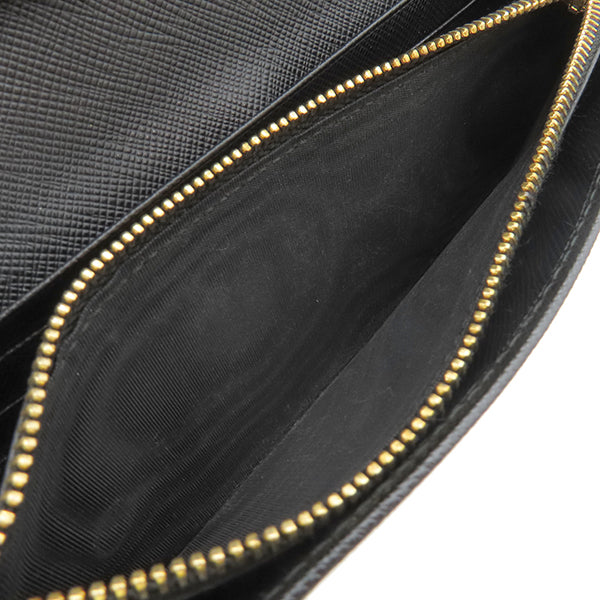 プラダ PRADA リボン フラップ ウォレット 1MH132 ブラック