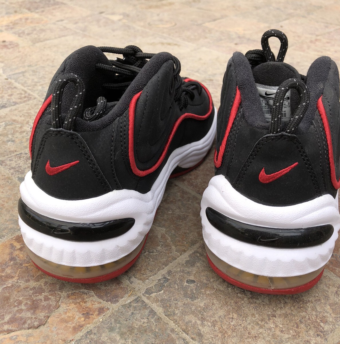 Nike Air Penny II 2 Miami Heat Youth Size 6.5 Black White Red Zoom