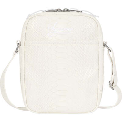 Supreme x Nike Leather Shoulder Bag Snakeskin White SS25 BRAND NEW