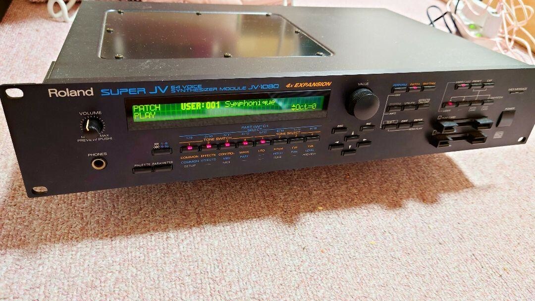 Roland JV-1080 Voice Synthesizer Rack Module Operation Used 100V