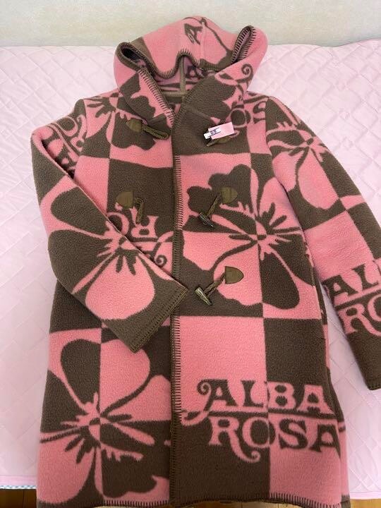 Alba Rosa Blanket Coat Hibiscus Foodie Free Size Pink Brown | eBay