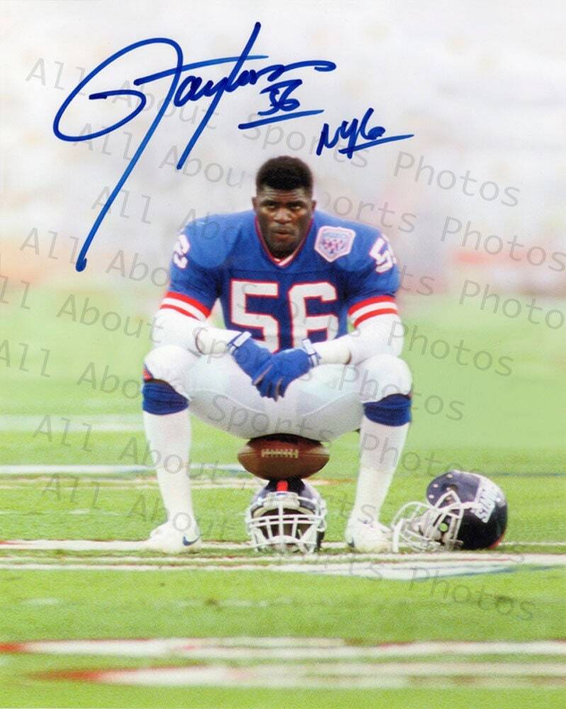 Lawrence Taylor - Signed Reprint Photo Print Poster 1986 Giants