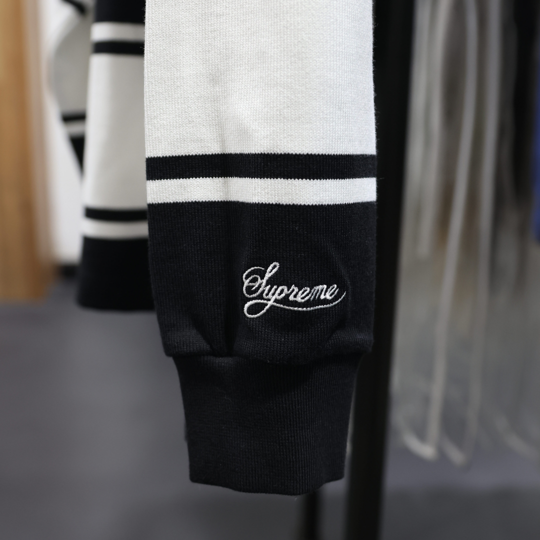 Supreme Nike Stripe Rugby (Black) | eBay