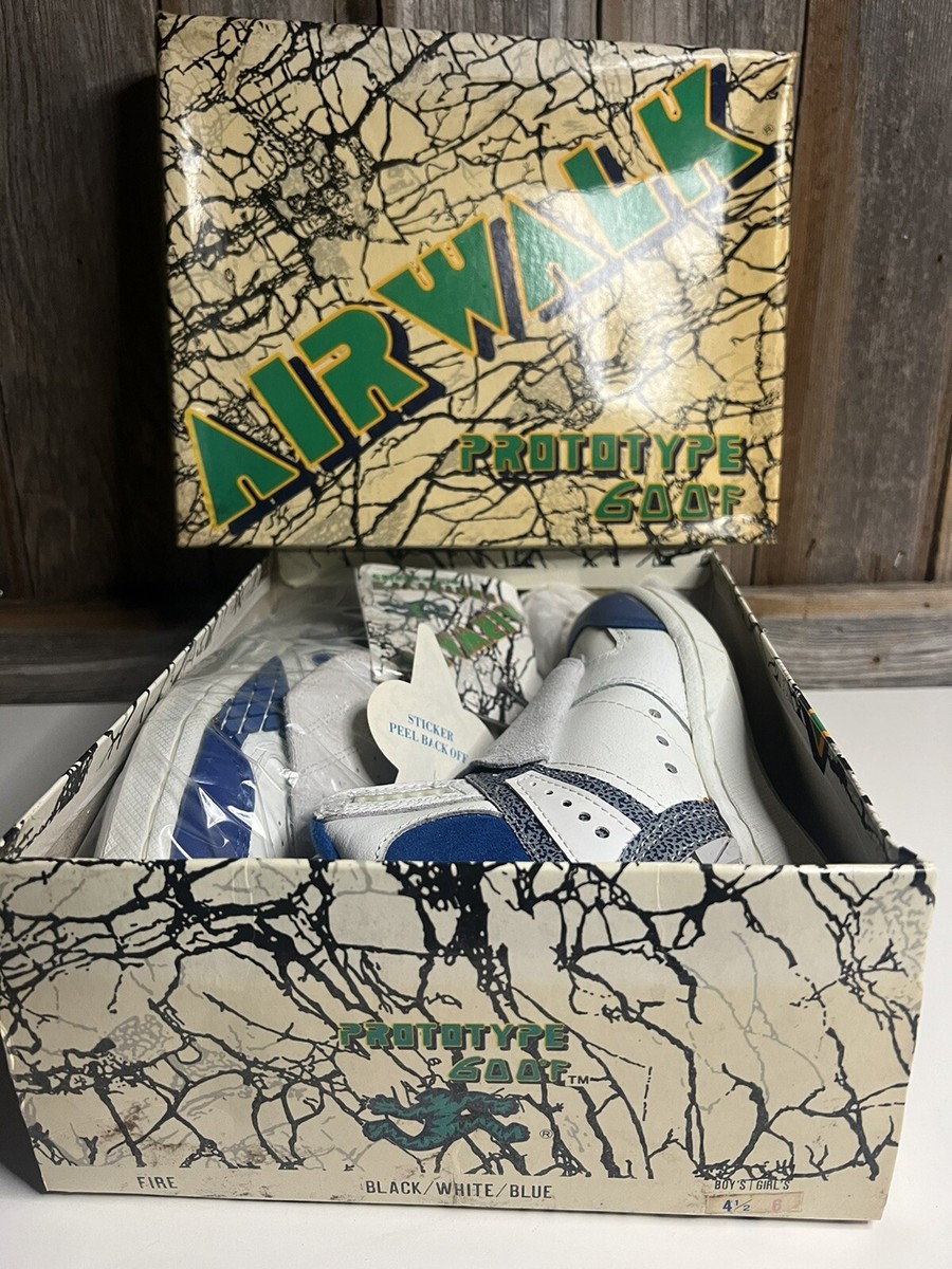 Vintage NOS NIB Airwalk Prototype 600 F Sneakers Skate BMX Size 4