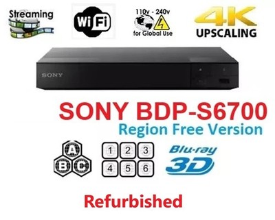 Sony BDP-S6700 Region free Blu Ray player Refurbished Smart wifi