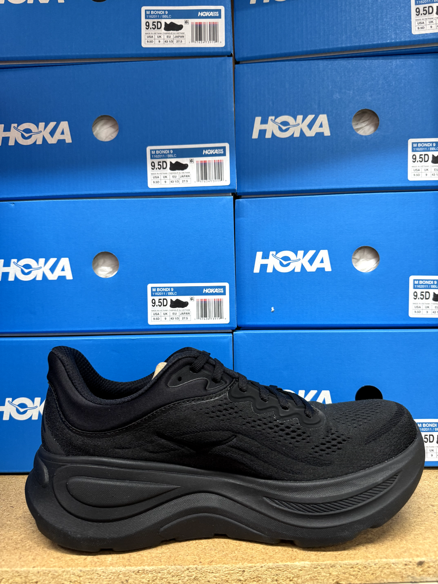 Hoka One One Bondi 9 Triple Black 1162011-BBLC Mens Running