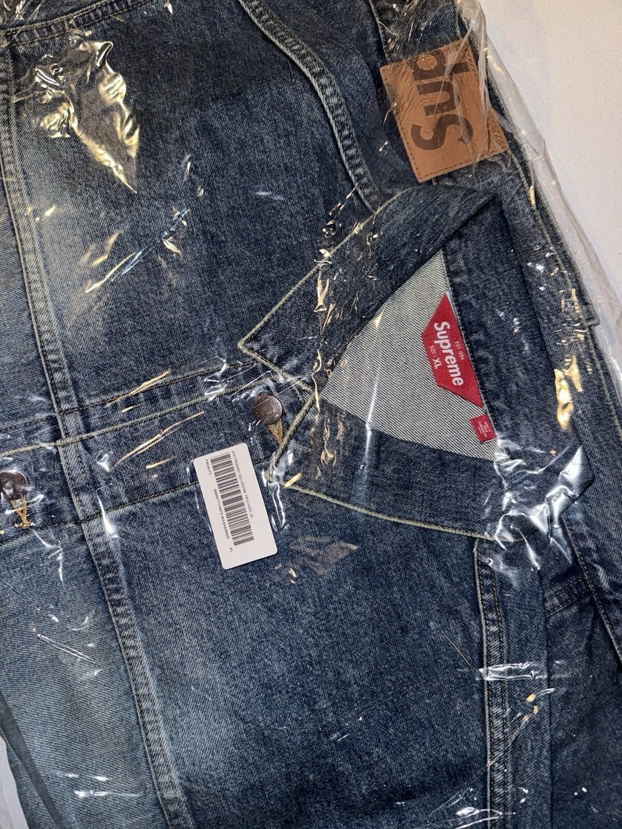 Supreme Distressed Selvedge Trucker Jacket XL New In Hand Free