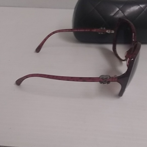 Chanel sunglasses 5216 c.1306/3P red burgundy | eBay