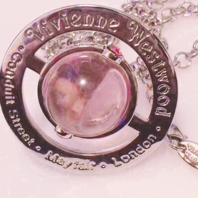 Vivienne Westwood Small Orb Necklace Pink x Silver | eBay