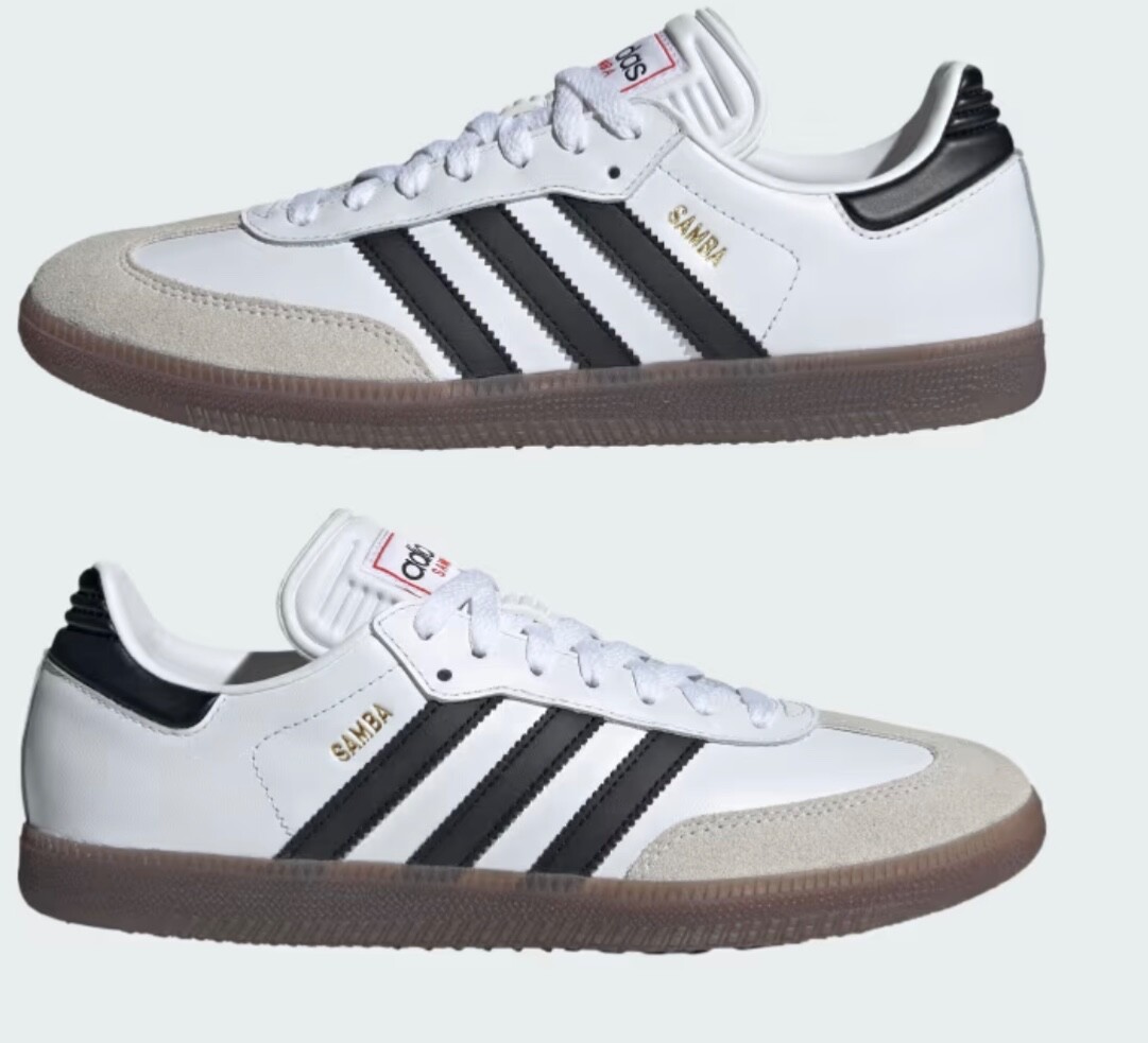 adidas Samba Women's Indoor Soccer Shoes White Black Gum IH6001