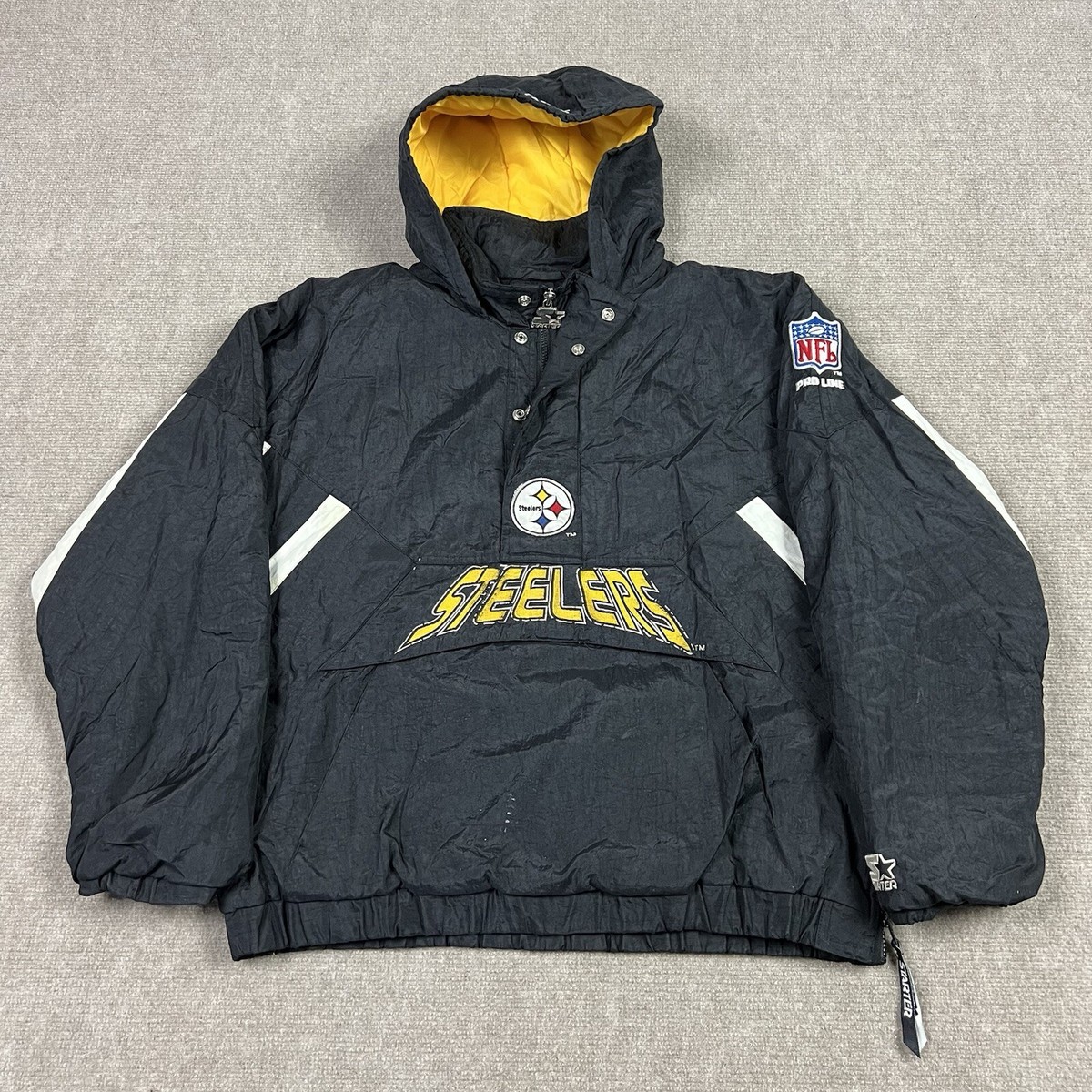 Vintage 90s Starter Pro Line Pittsburgh Steelers Puffer Jacket