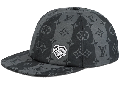 Louis Vuitton Nigo LV Made Black Grey Stripe Logo Sun Cap Baseball