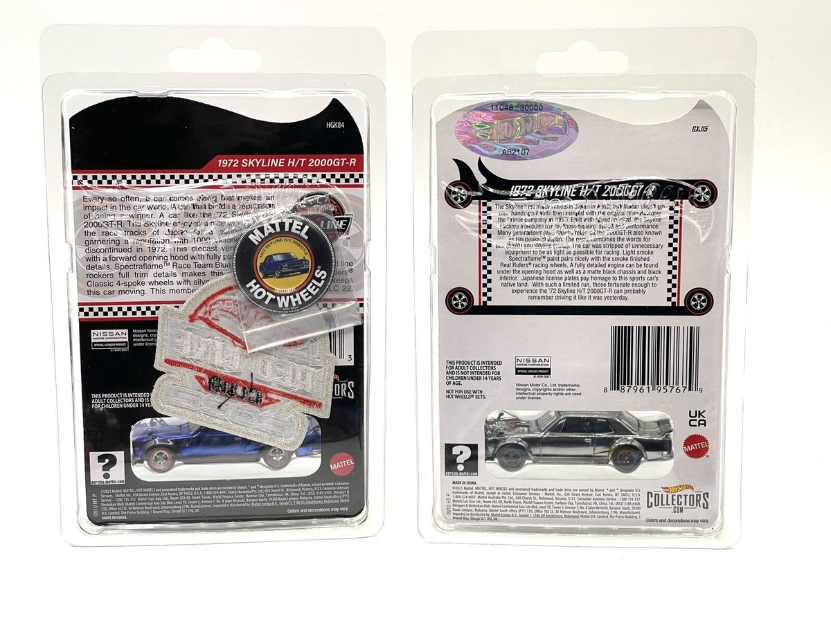 Hot Wheels RLC 1972 Nissan Skyline H/T 2000GT-R Chrome & Blue Lot