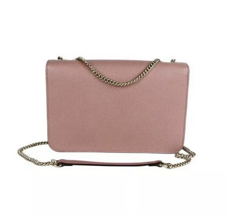 NEW Gucci GG Interlocking Large Chain Leather Crossbody Bag $2780