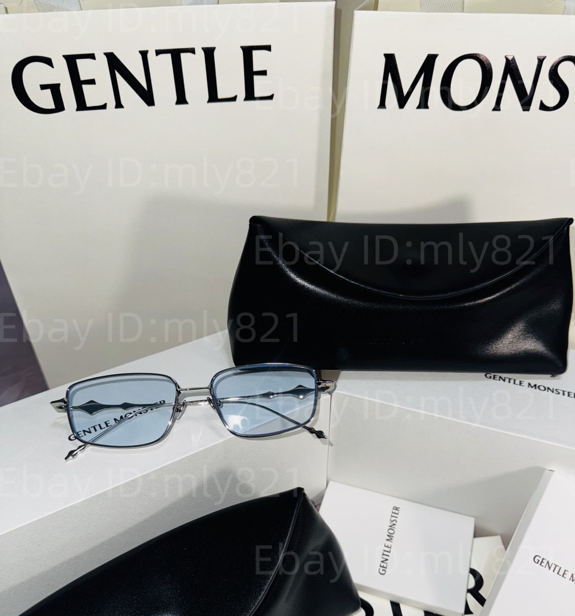 Gentlemonster Sunglasses BOLD - Atomic 02(B) Silver Frame Blue