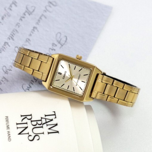 Casio LTP-V007G-9E Women's Square Gold Metal Watch | eBay