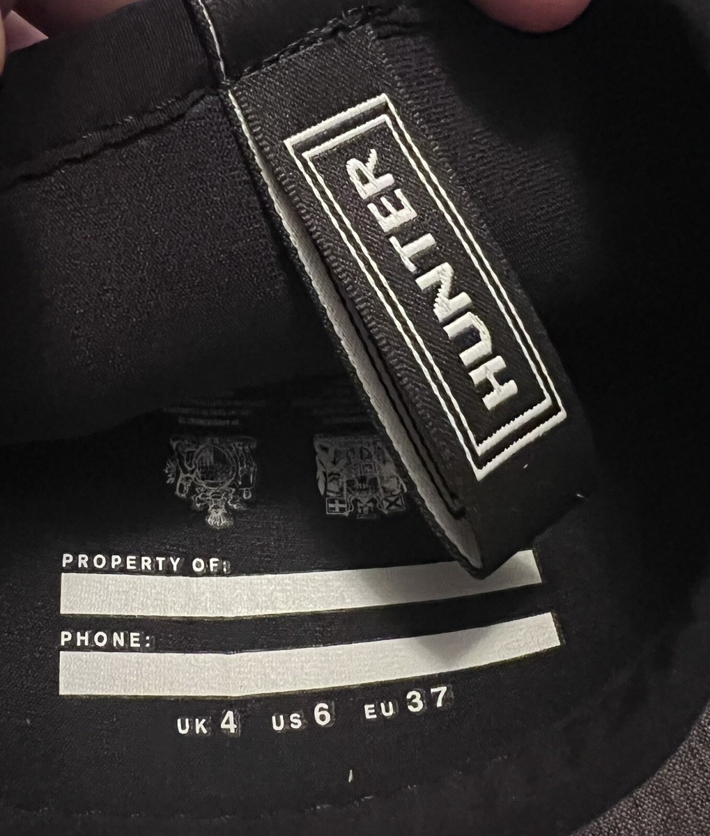 Hunter Tall City Explorer Boots in Black Neoprene Womens Size 6 37