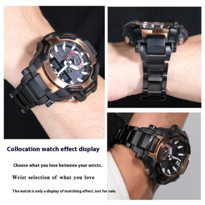 For Casio G-shock GR-B100 Solid Stainless Steel Watch Strap Sports