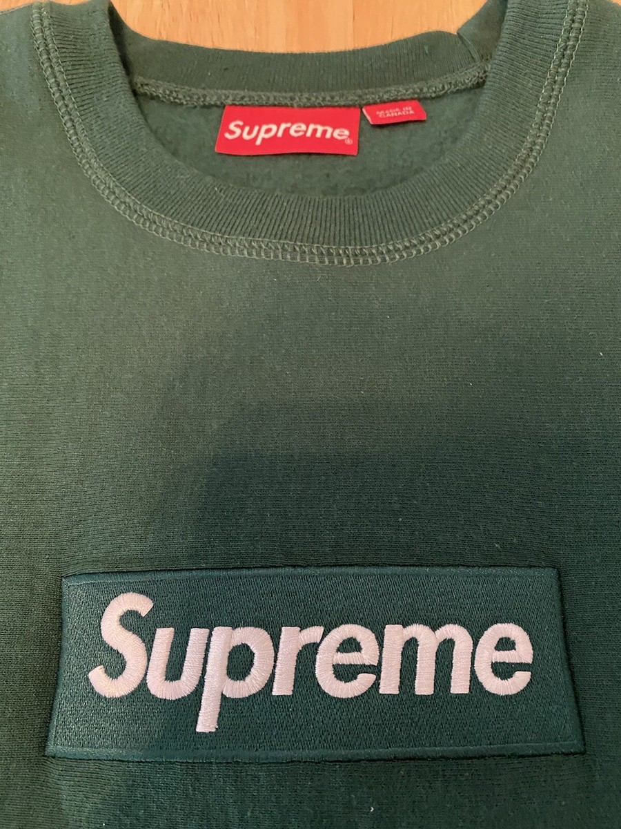 Supreme Box LOGO CREWNECK Sweatshirt Green - Ships Same Day | eBay