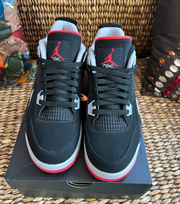 Air Jordan 4 Retro OG GS Bred 2019 Black Cement 2019 Size 7 / 8.5