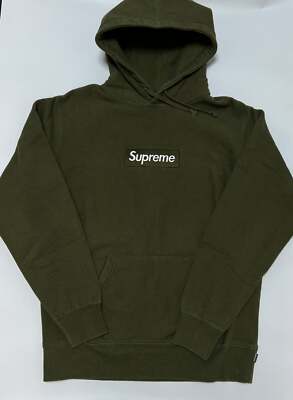 Supreme box logo hoodie Olive M | eBay