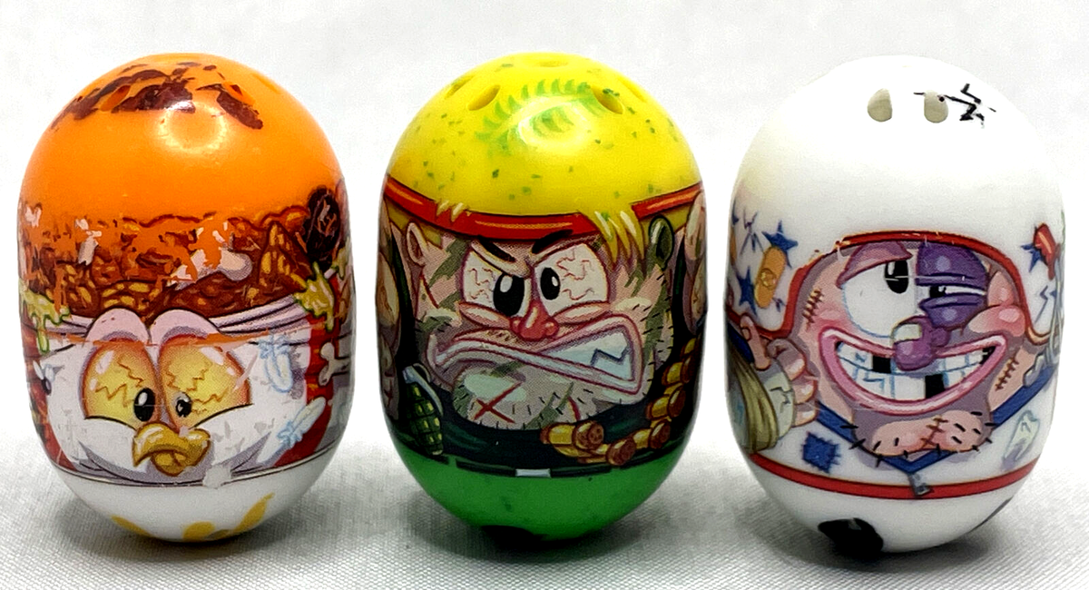 Mighty Beanz Lot Of 3 ~ Fearless Stuntman, Chicken Bucket