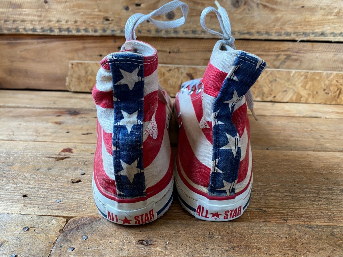 Vintage 90's converse all stars hi-top usa flag print us 8 uk7 | eBay