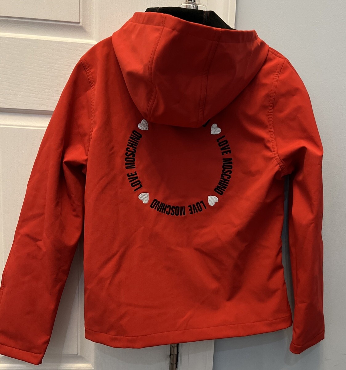 Love Moschino Waterproof Red Jacket Size 38 | eBay