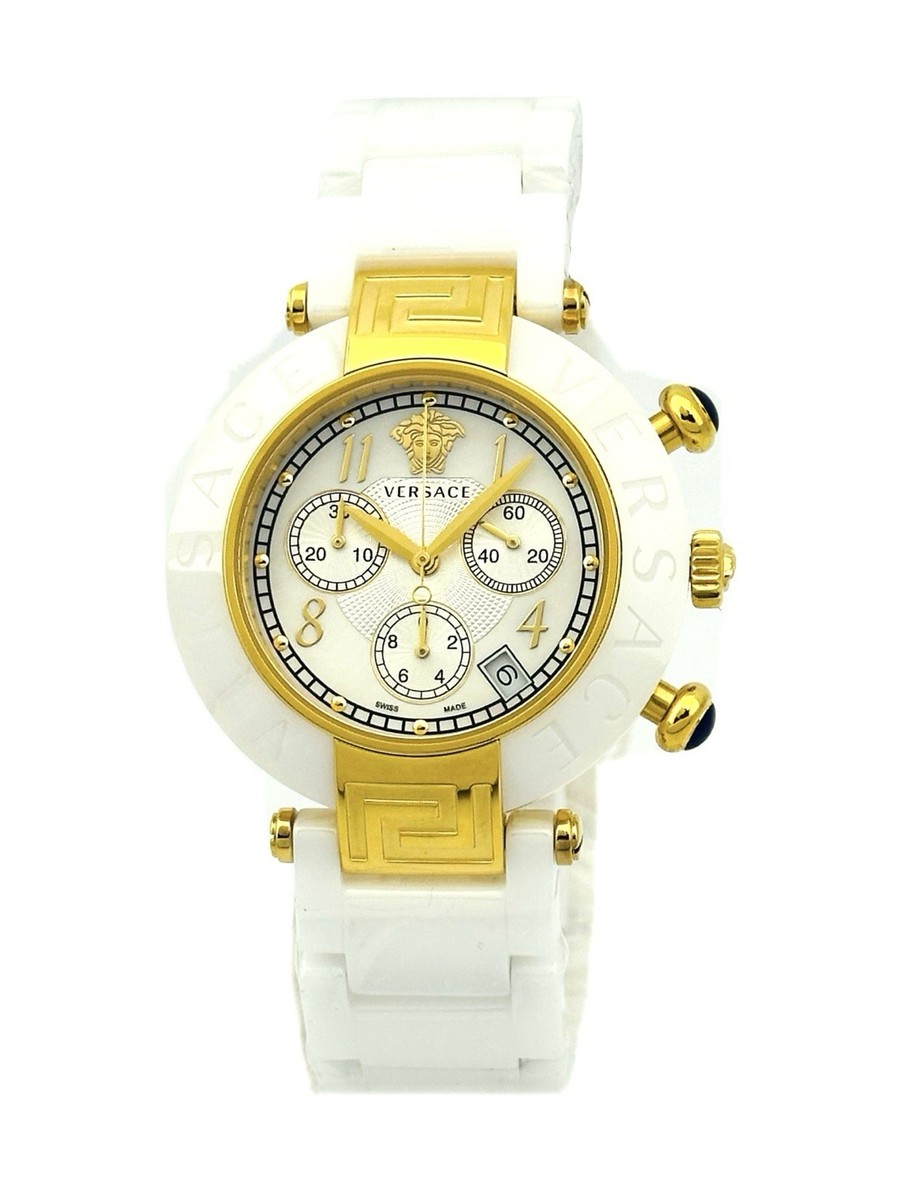 Versace Reve 95CCP1D497SC01 Chronograph White Ceramic Ladies Watch