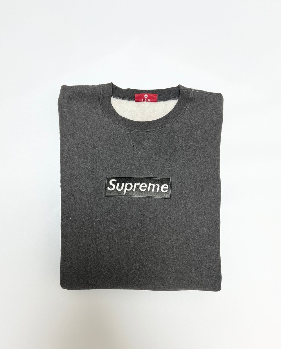 Supreme box logo crewneck dark grey XL | eBay