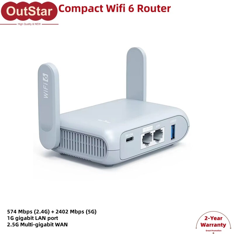 GL.iNet GL-MT3000 Beryl AX Wifi 6 Router with 2.5G Port + Power