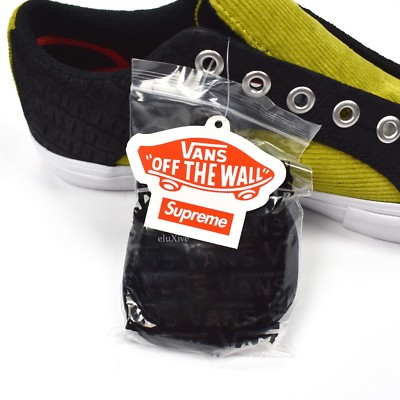 NWT Supreme x Vans Croc Suede Mustard Corduroy Lampin Pro Sneakers