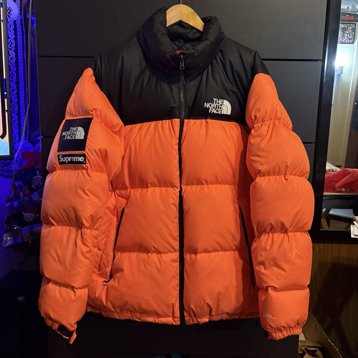 SUPREME x THE NORTH FACE NUPSTE JACKET ORANGE SZ XL F/W 2016 TNF
