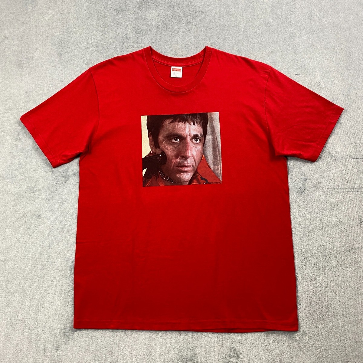 Supreme FW17 SCARFACE SHOWER TEE Men XL Red Two Sided Graphic