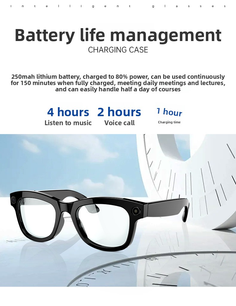 Smart glasses AI real-time translate, call navigation, photography