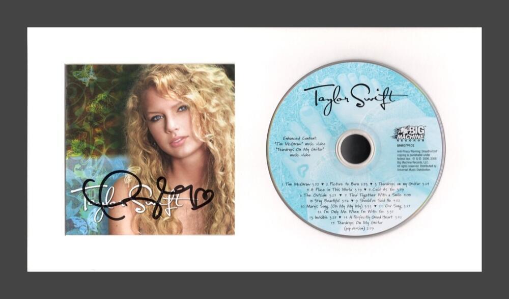 Taylor Swift Signed Autograph Debut Framed CD Display - Ready to
