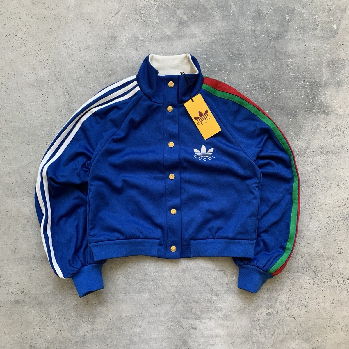 ADIDAS x GUCCI TRACK JACKET BLUE WOMEN'S SIZE XS | eBay