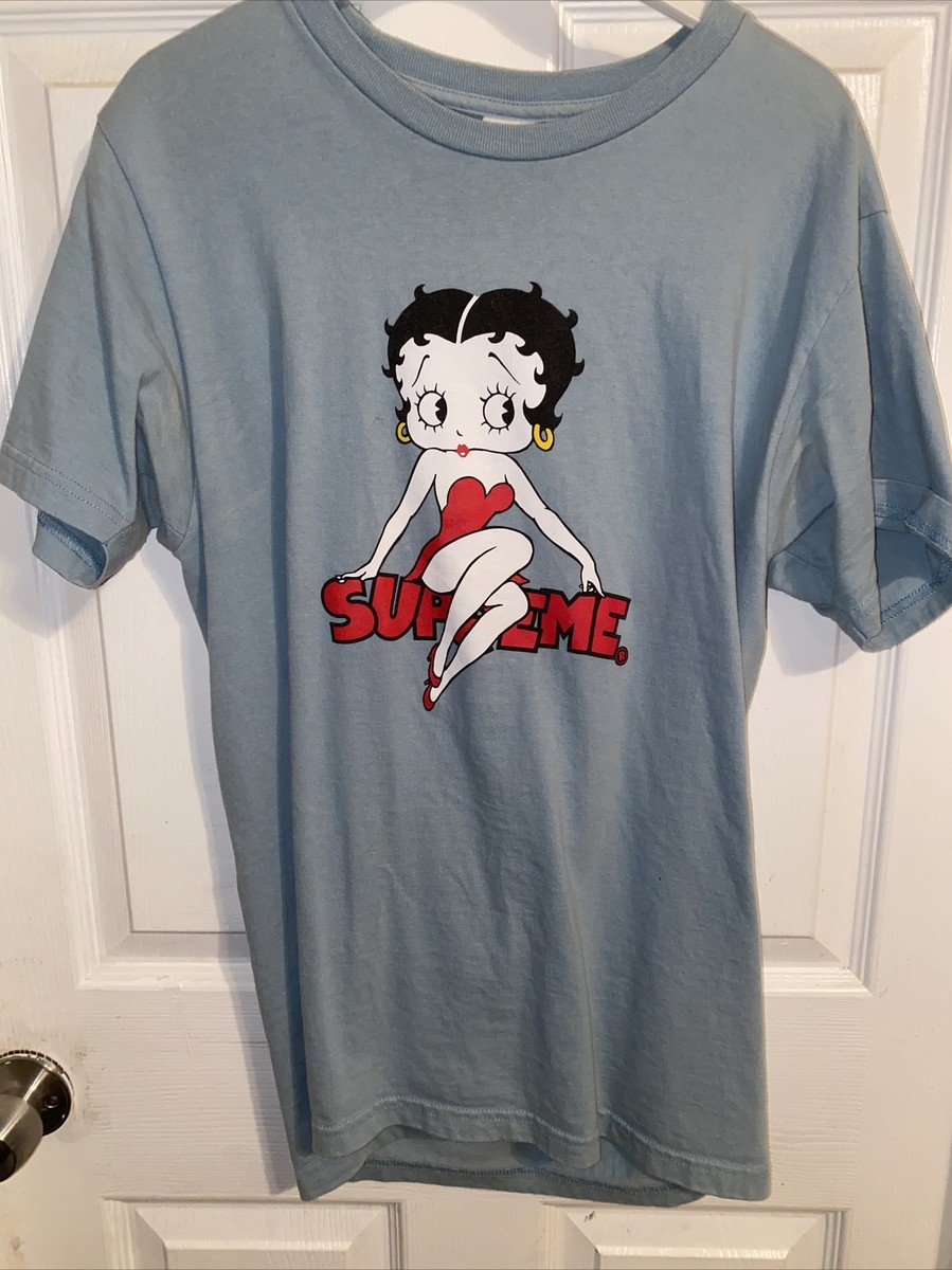 SUPREME BETTY BOOP TEE SLATE SS17 SIZE M | eBay