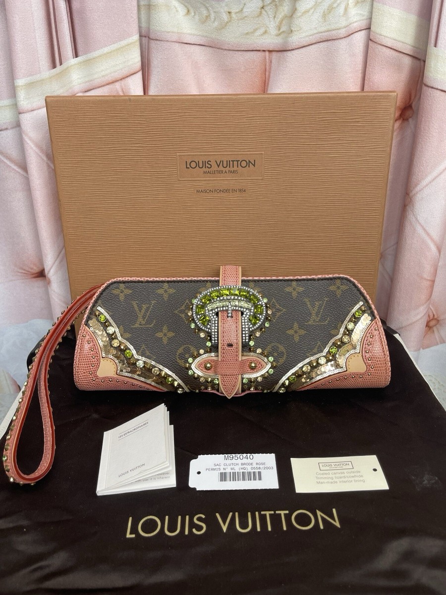 Louis Vuitton Les Extraordinaires Wristlet Clutch Embellished