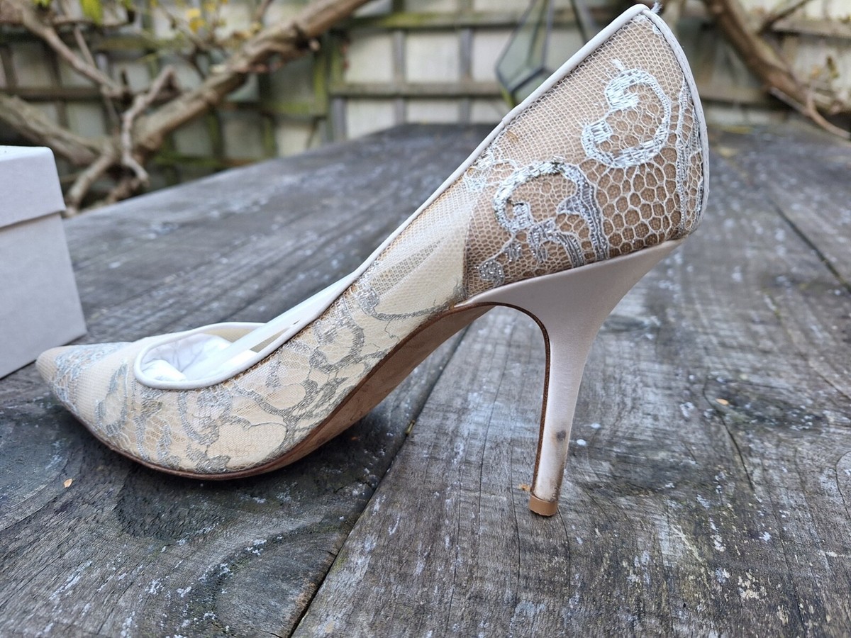 Jimmy Choo Agnes Lace Bridal Shoes Size 40 | eBay