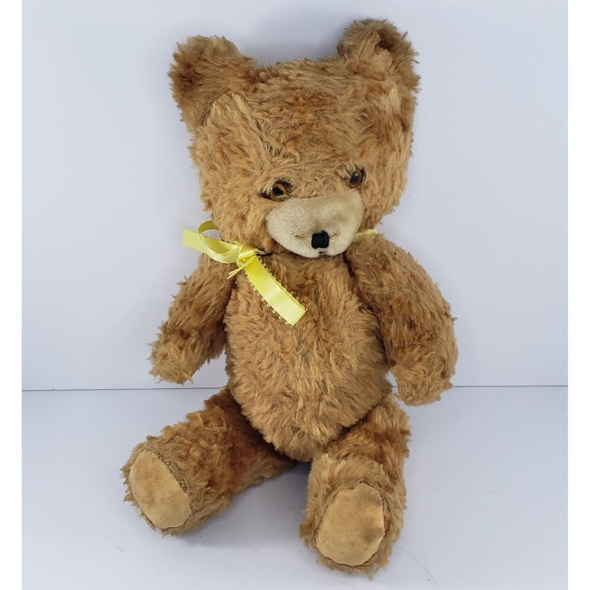 Vintage Knickerbocker Old Fashioned Jointed Teddy Bear Plush
