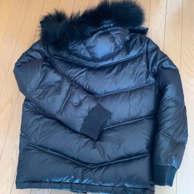 Burberry Black Label Down Jacket pocket zipper logo size L fashion