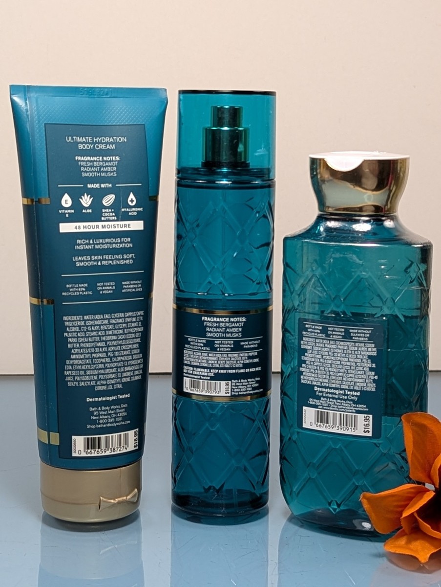 MEDITERRANEAN MIRAGE 3 Pc Light Blue Fragrance Mist Wash Cream