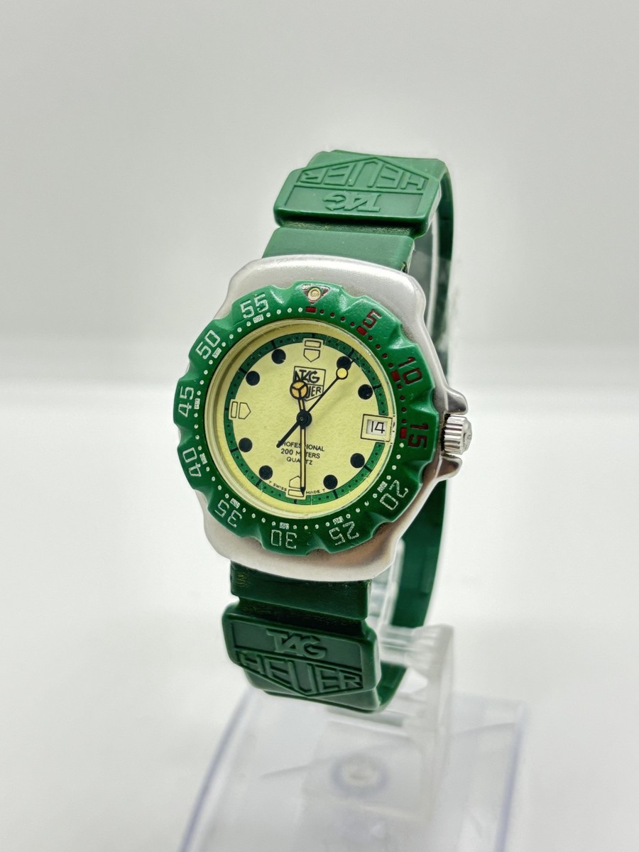 Exc+5] TAG HEUER Formula 1 372.513 Professional Lime Green Quartz