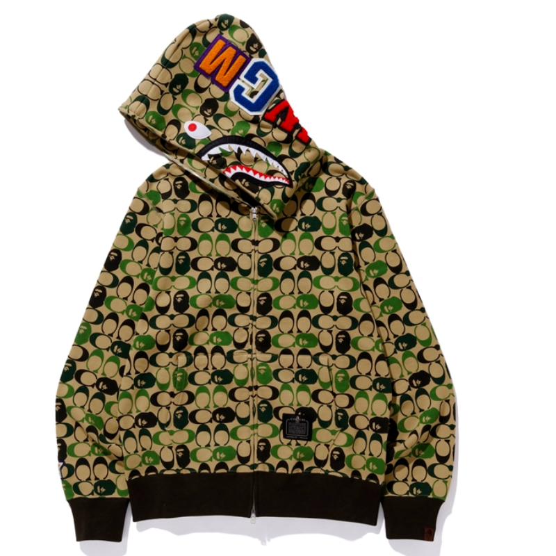🔥 COACH x BAPE SHARK Camouflage Zip Hoodie Women's SMALL | eBay